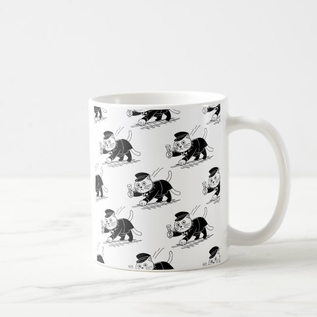Mug Conductor Cats Unite! Oshiya Cat | Feline Fun  (Droite)