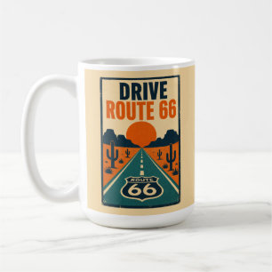 Mug Conduire la route 66 Vintage Americana Desert High