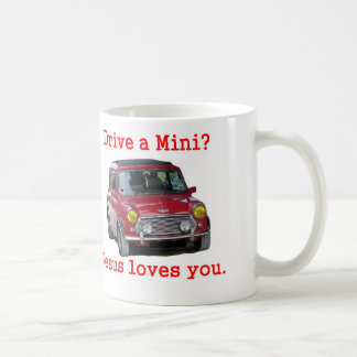Mug Conduisez un mini ? Jésus vous aime