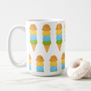 Mug cône crème glacée coloré