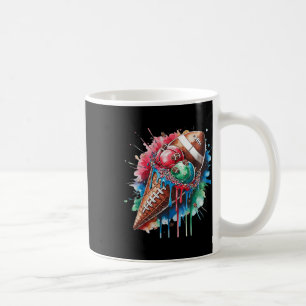 Mug Cône D'Aquarelle De Crème De Flacon De Football Av