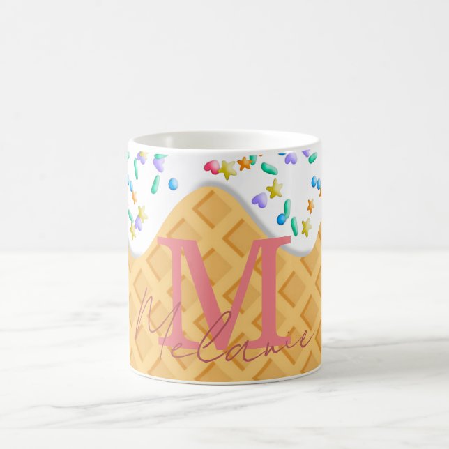 Mug Cône De Crème De Glace Avec Vanille Frosting & Spr (Centre)