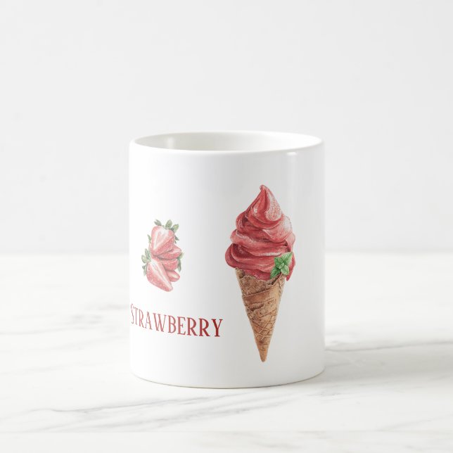Mug Cône de glace à la fraise (Centre)