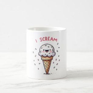Mug Cône de glace I Scream avec paillettes
