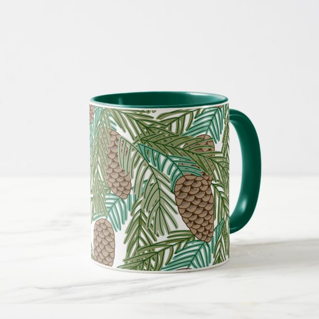 Mug Cône de pin (Devant droit)