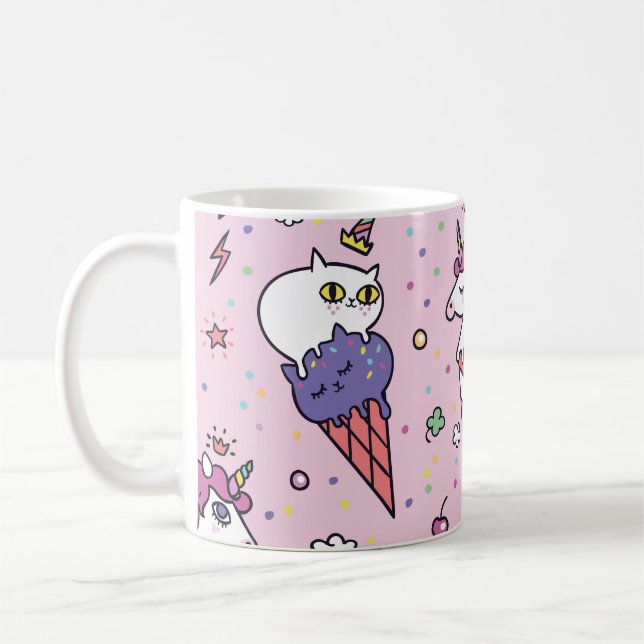 Mug Cônes de crème glacée mignonne (Gauche)