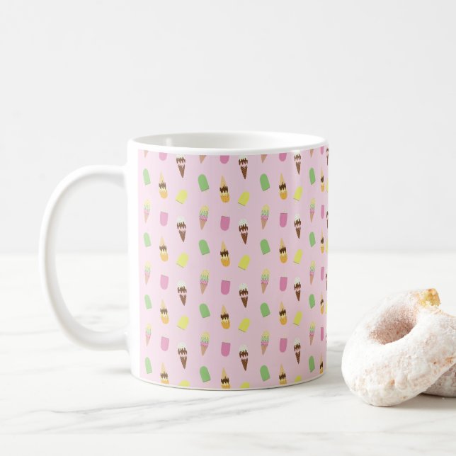 Mug Cônes de crème glacée mignonne, blocs de glace Pop (Avec donut)