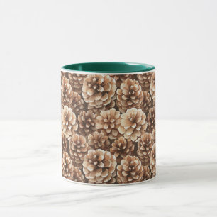Mug Cônes de pin bruns