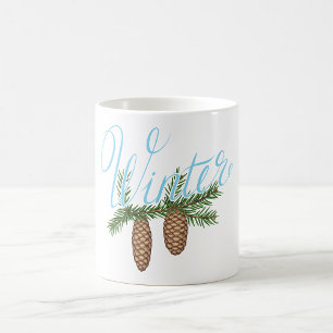 Mug Cônes de pin d'hiver