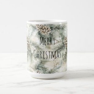 Mug Cônes de pin verts Noël