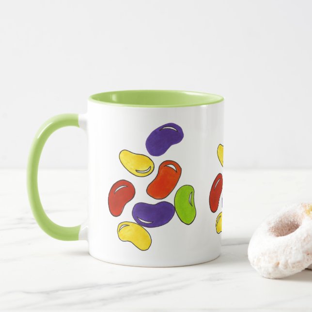 Mug Confection de bonbons de Pâques de gelée arc-en-ci (Avec donut)