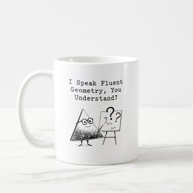 Mug Conférencier de géométrie fluide Magicien de maths (Gauche)