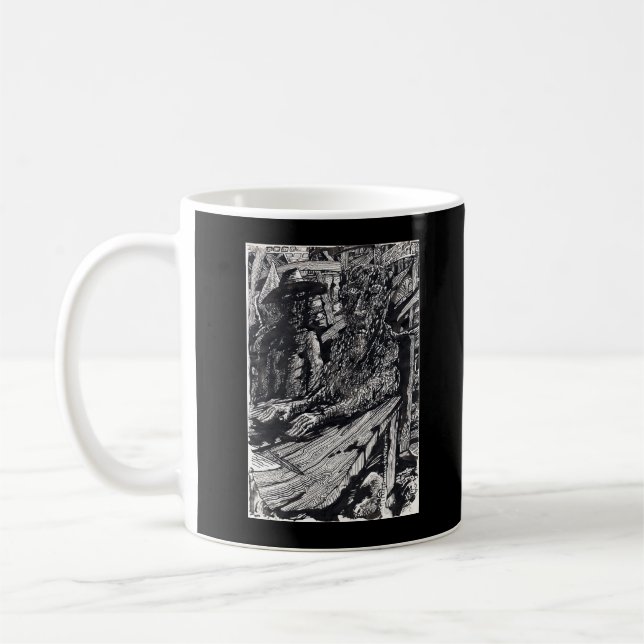 Mug "Confess !", dessin à l'encre d'Inde (Gauche)