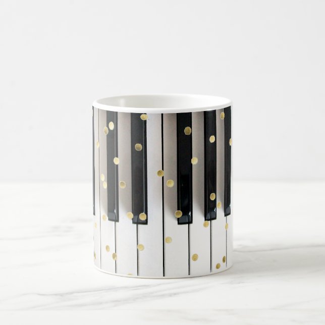 Mug confetti de feuille d'or piano (Centre)