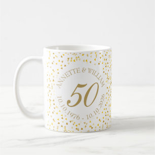 Mug Confetti du 50e anniversaire du Mariage