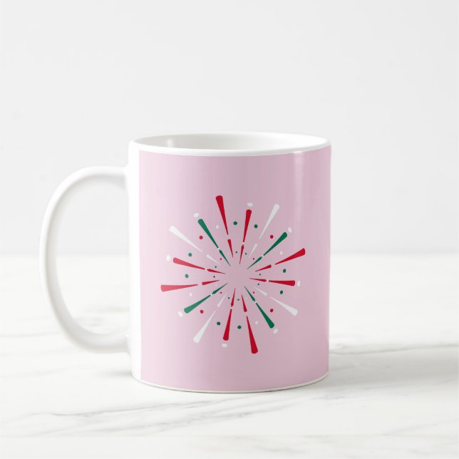 Mug Confettis de célébration vibrants, Feux d'artifice (Gauche)