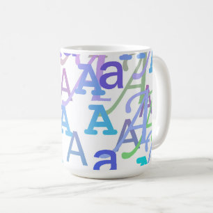 Mug Confettis de lettres "A"