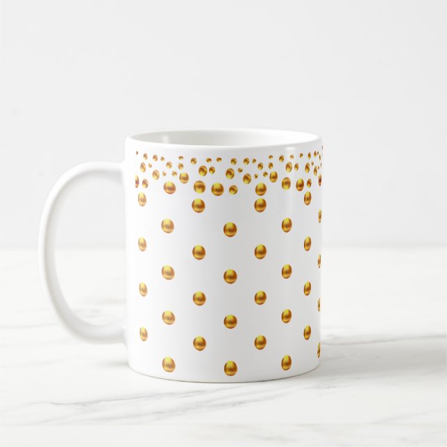 Mug Confettis de points dorés (Gauche)