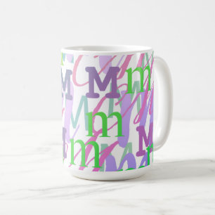 Mug Confettis en forme de lettre "M"
