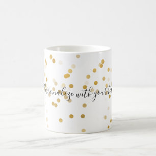 Mug Confettis personnalisés d'or