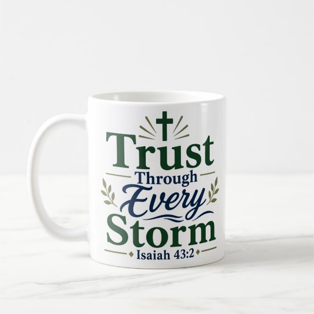 Mug Confiance à travers chaque tempête dévotion quotid (Gauche)