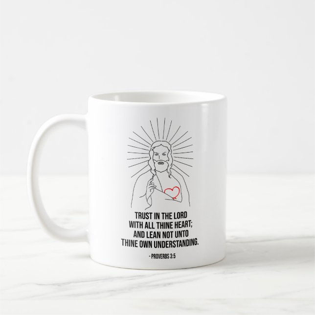 Mug Confiance Dans Le Seigneur Avec Tout Ton Coeur (Gauche)