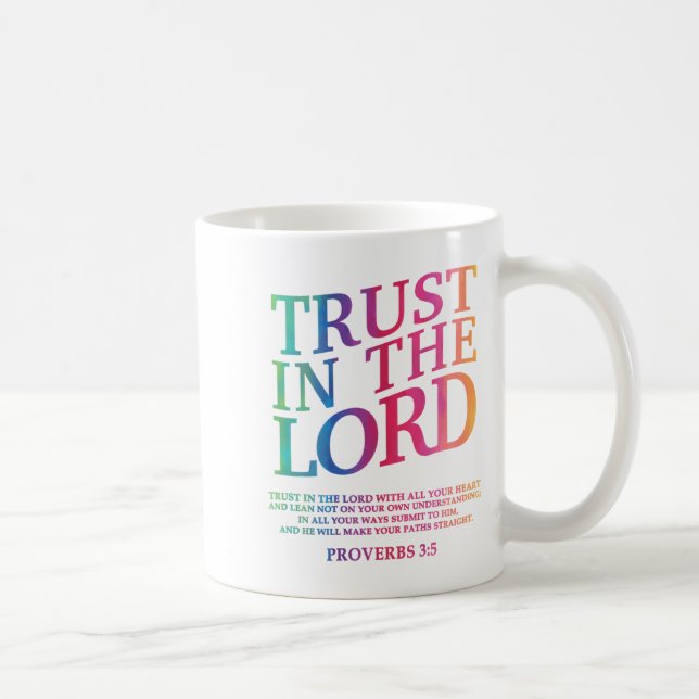 Mug Confiance Dans Le Seigneur Christian Jésus Dieu So (Droite)