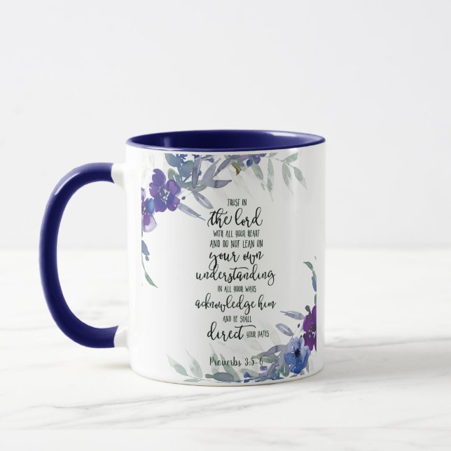 Mug Confiance dans le Seigneur floral   (Gauche)