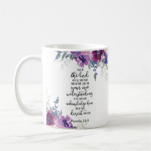 Mug Confiance dans le Seigneur floral