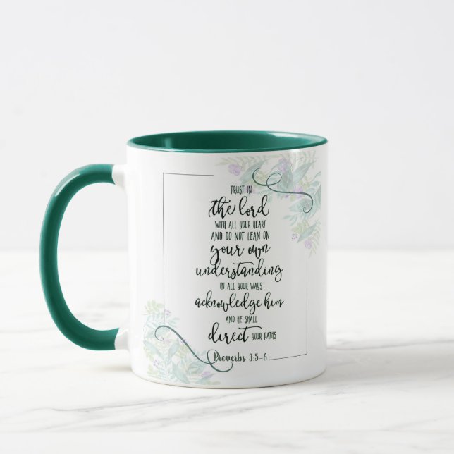 Mug Confiance dans le Seigneur floral   (Gauche)