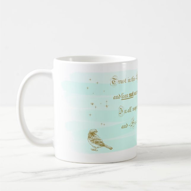 Mug Confiance dans le Seigneur Proverbes Aqua (Gauche)