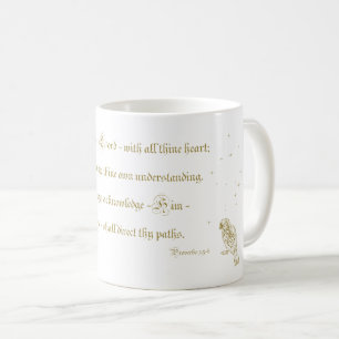 Mug Confiance dans le Seigneur Proverbes Bible calligr