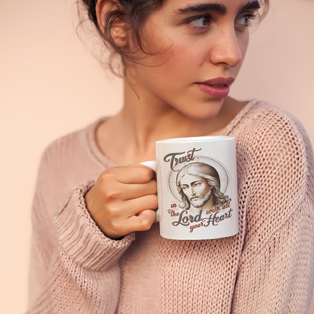 Mug Confiance divine : Jésus encourage la confiance da (Créateur téléchargé)