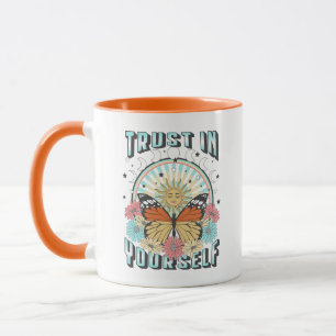 Mug Confiance en soi Soleil céleste et papillon