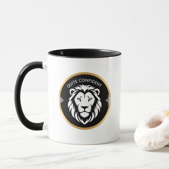 Mug Confiant dans le calme – Conception de typographie (Avec donut)