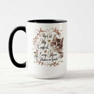 Mug Confort pour chat et café - Vibes d'automne   