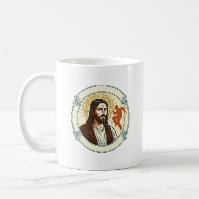 Mug Confus Jésus Tendance de danse virale Silhouette V (Gauche)