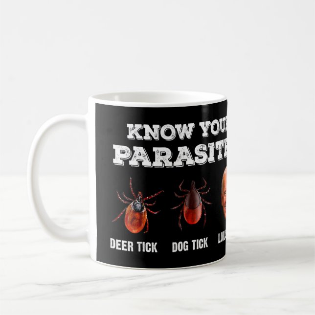 Mug Connaissez Vos Parasites Anti Joe Biden Deer Tick, (Gauche)