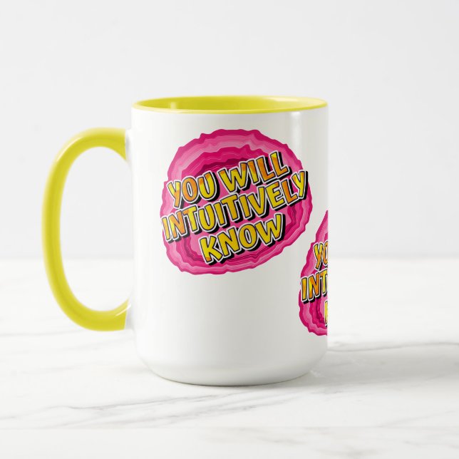 Mug Connaître intuitivement la devise de récupération  (Gauche)