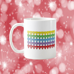Mug Connecticut Rainbow Heart Motif
