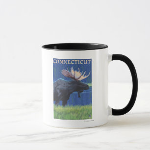 Mug ConnecticutMoose au clair de lune
