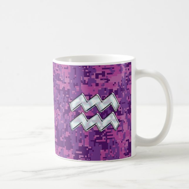 Mug Connexion Aquarius Zodiac sur Camouflage numérique (Droite)
