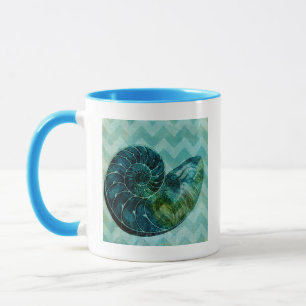 Mug Conque en spirale Shell de turquoise
