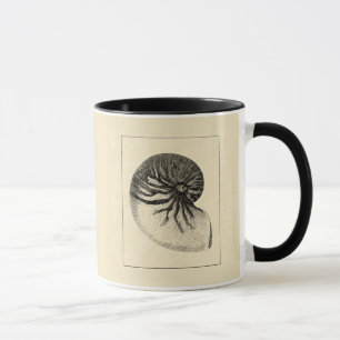 Mug Conque noire et blanche vintage Shell