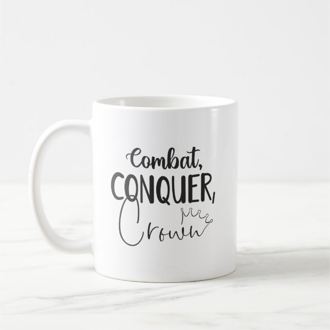 Mug Conquérir, Couronne - Gym Hustle de succès Motivat (Gauche)