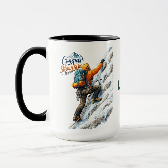 Mug Conquérir Montagne Aventure Vie Inspirante .. (Gauche)