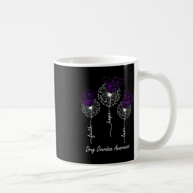 Mug Conscience de l'overdose de drogue Foi Espoir Amou (Droite)