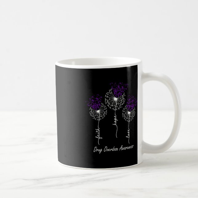 Mug Conscience de l'overdose de drogue Foi Espoir Amou (Droite)