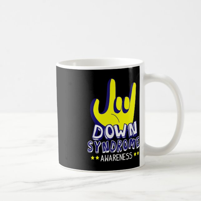 Mug Conscience du syndrome de Down Je vous aime ASL SI (Droite)