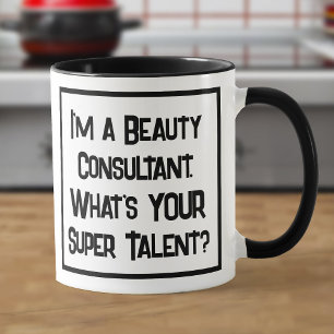 Mug Conseil de beauté Super Talent. Deux tons